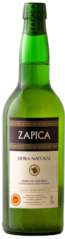 Botella_Sidra_Zapica Botella de Sidra Natural Asturiana Zapica DOP